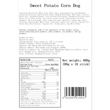 Corn Dog - Sweet Potato (80g x 10pcs)